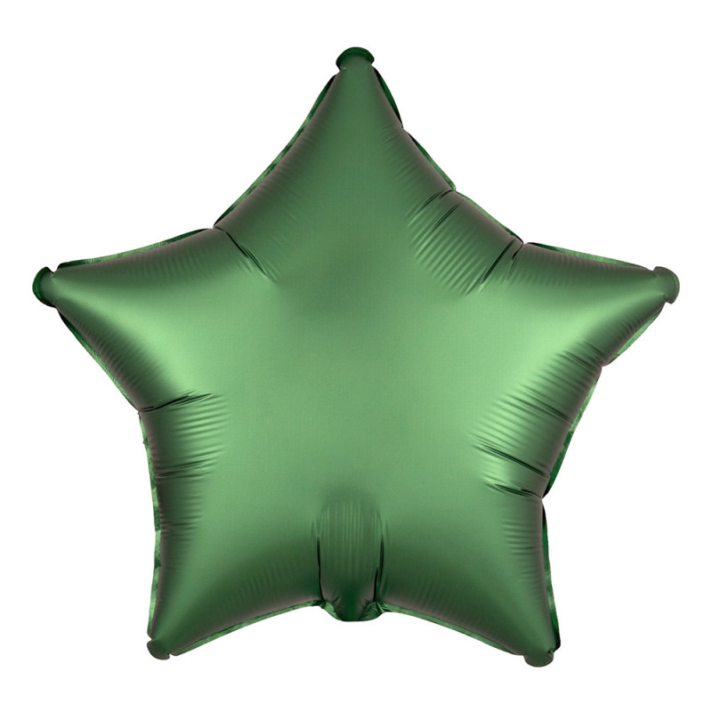 Folieballong Stjärna Satin Smaragdgrön
