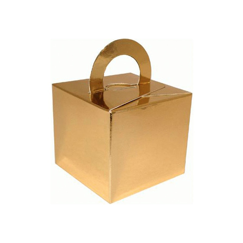 Ballongvikt Presentbox av Papp Guld Metallic - 10-pack