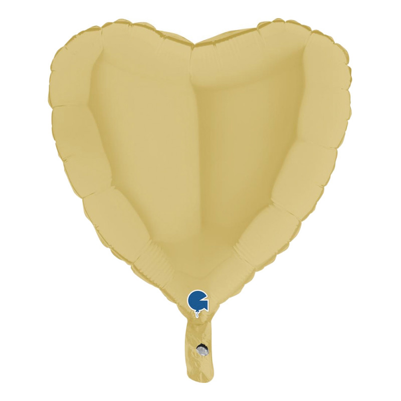 Folieballong Hjärta Pastellgul - 46 cm