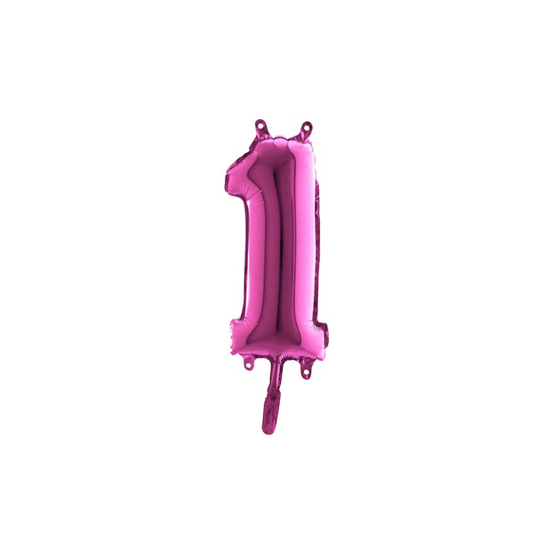 Sifferballong Mini Rosa Metallic - Siffra 1