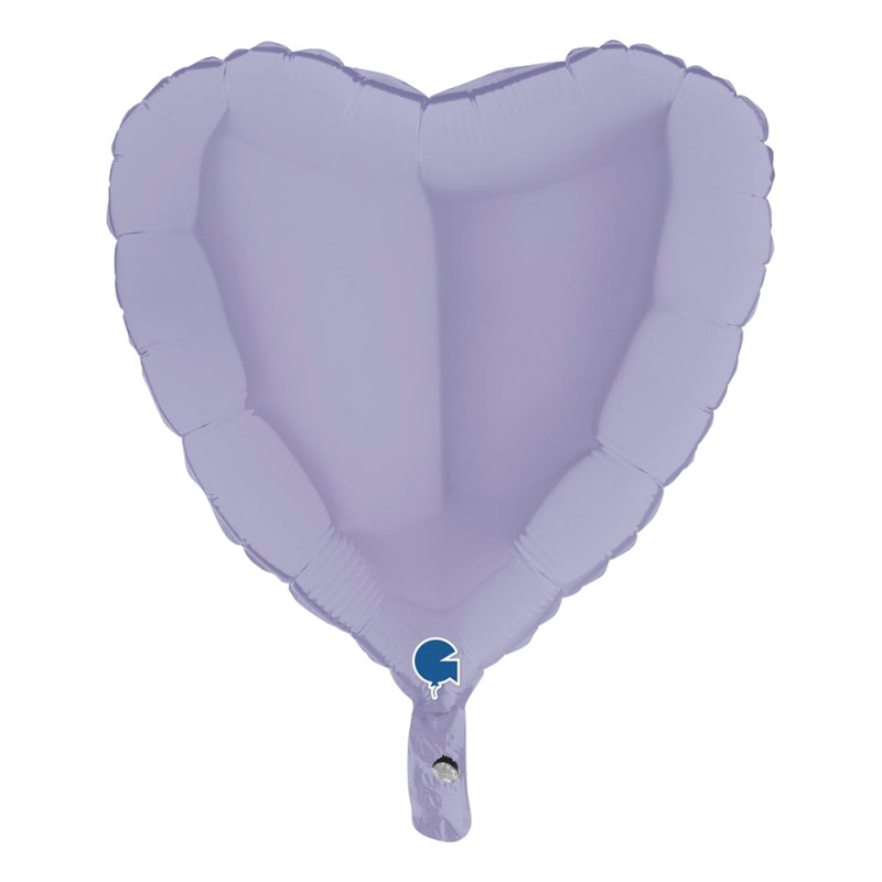 Folieballong Hjärta Pastellila - 46 cm