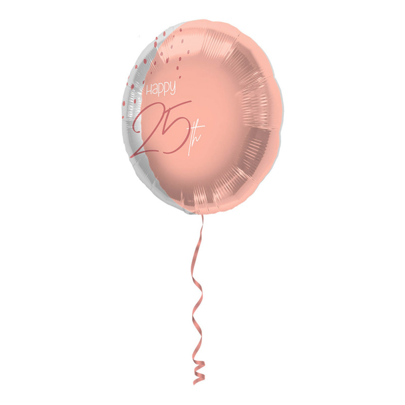 Folieballong Happy 25th Lush Blush - 45 cm