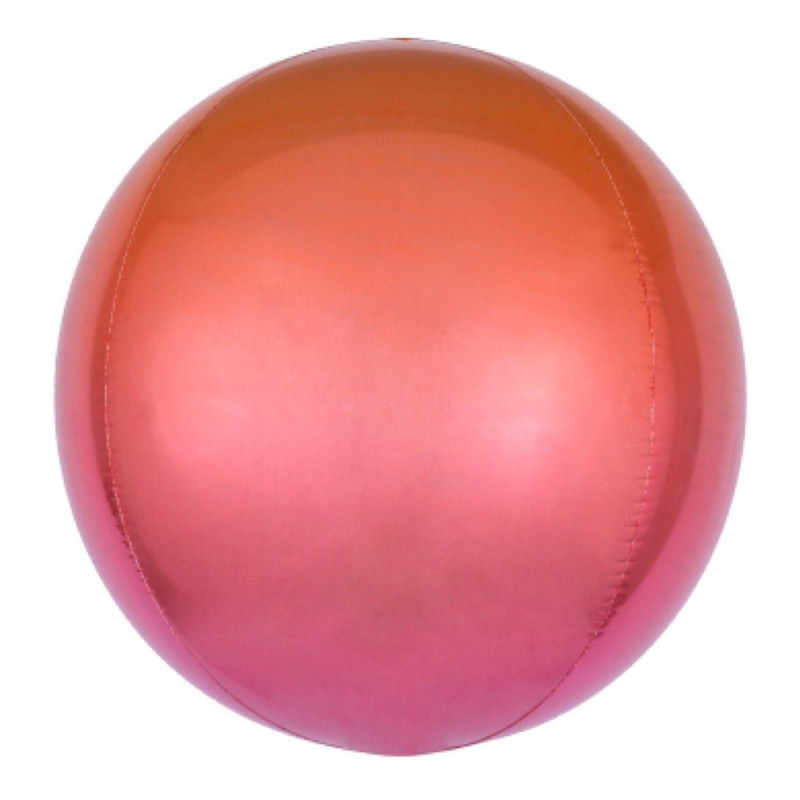Folieballong Orbz Röd/Orange