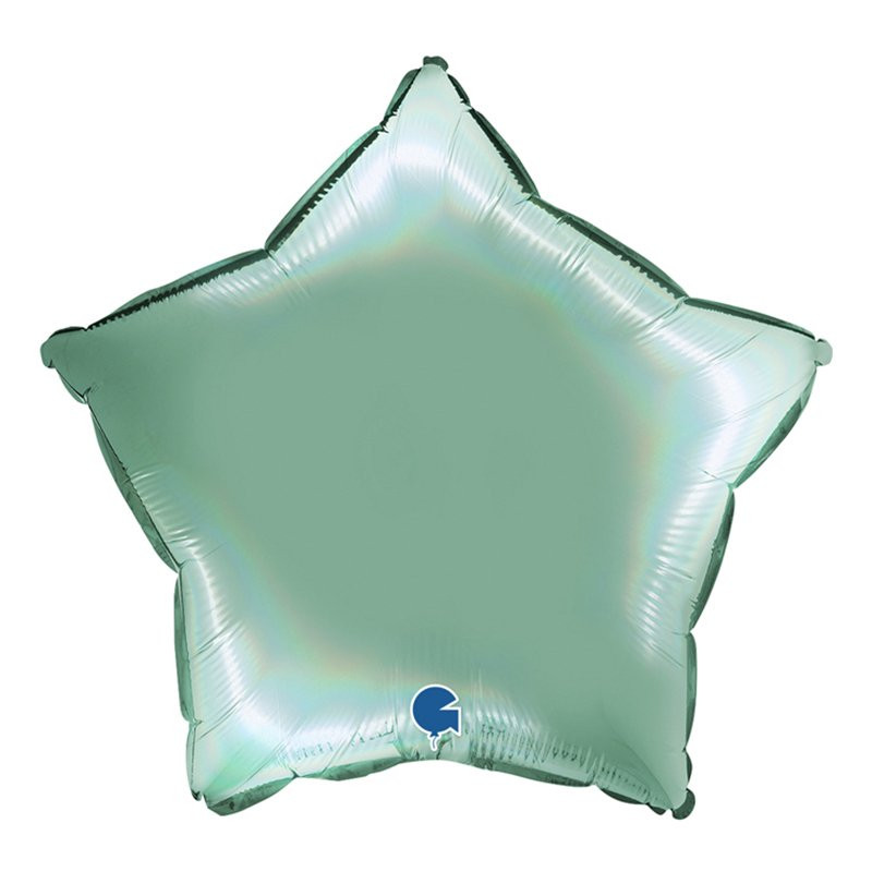 Folieballong Stjärna Holografisk Tiffany - 45 cm