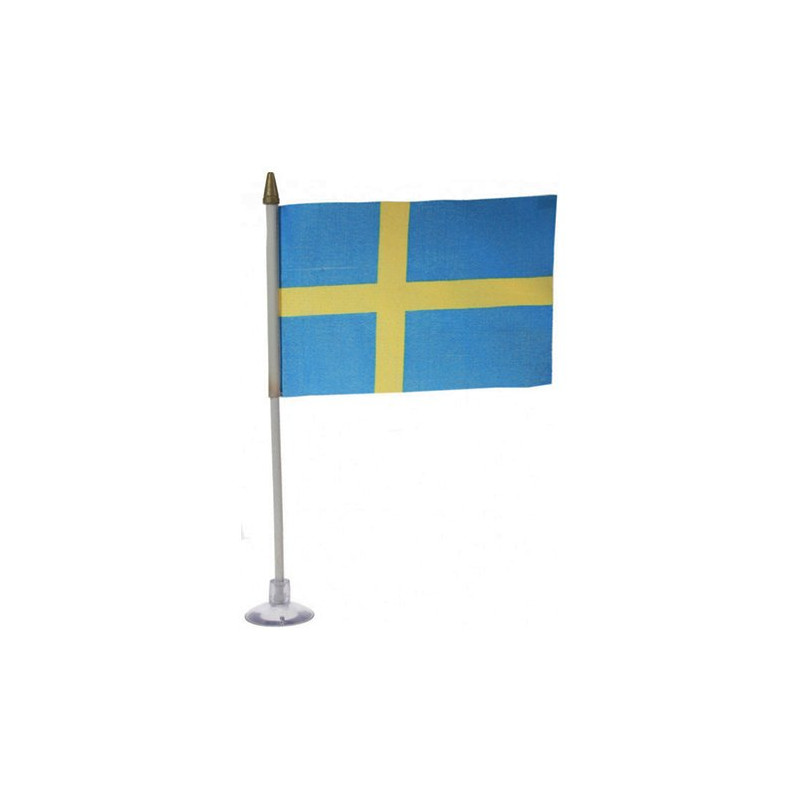 Tygflagga Sverige med Sugpropp - 1-pack