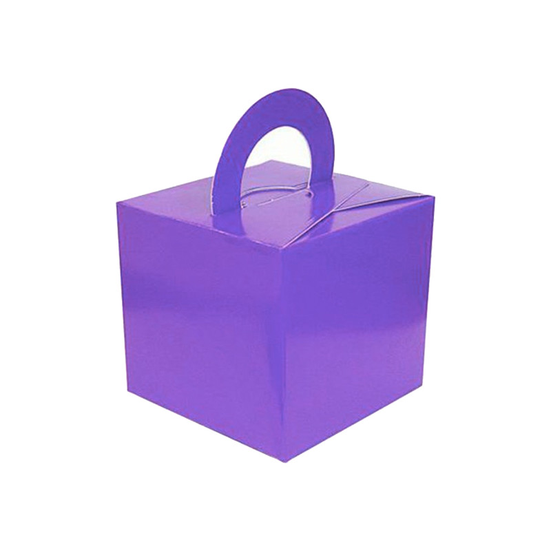 Ballongvikt Presentbox av Papp Lila - 10-pack