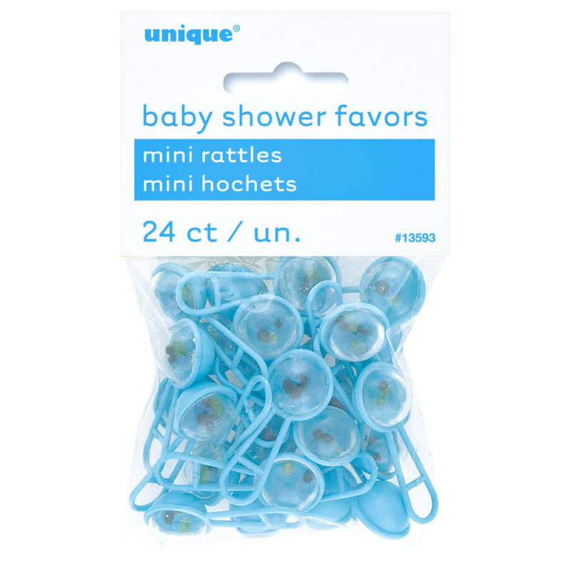 Skallror Baby Shower Dekoration Ljusblå