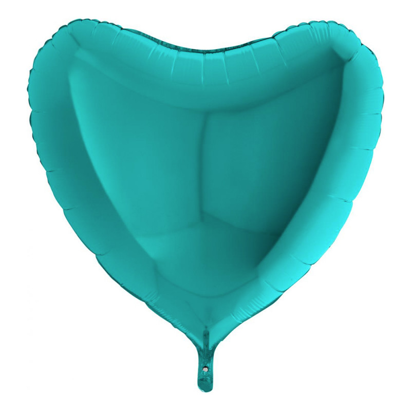 Folieballong Stor Hjärta Tiffany - 91 cm