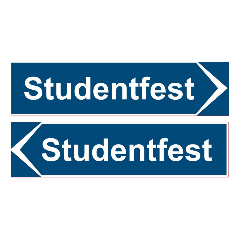 Vägskylt Studentfest - 1-pack