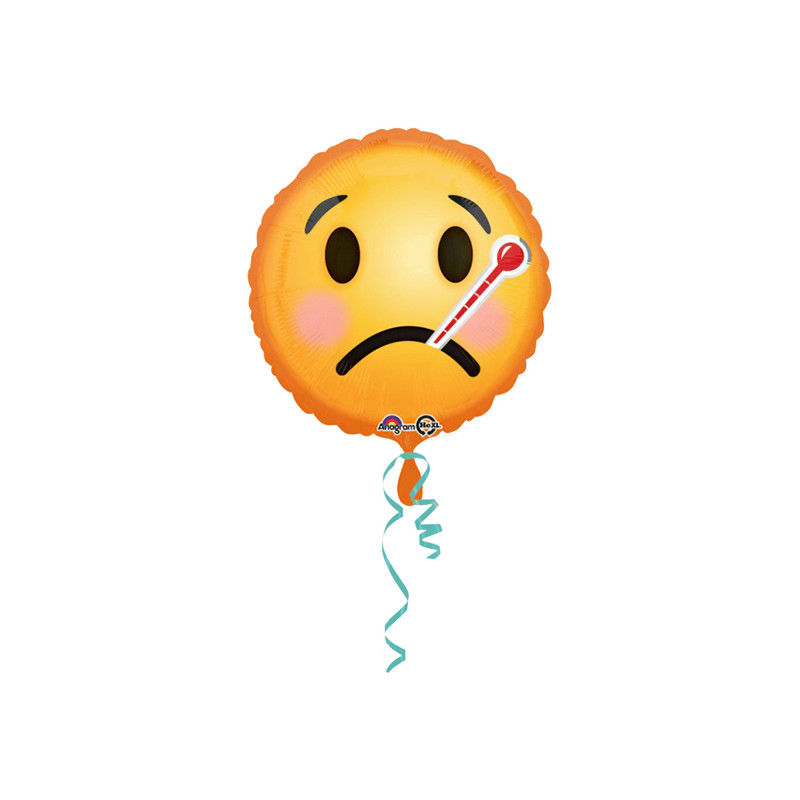 Folieballong Sjuk Smiley