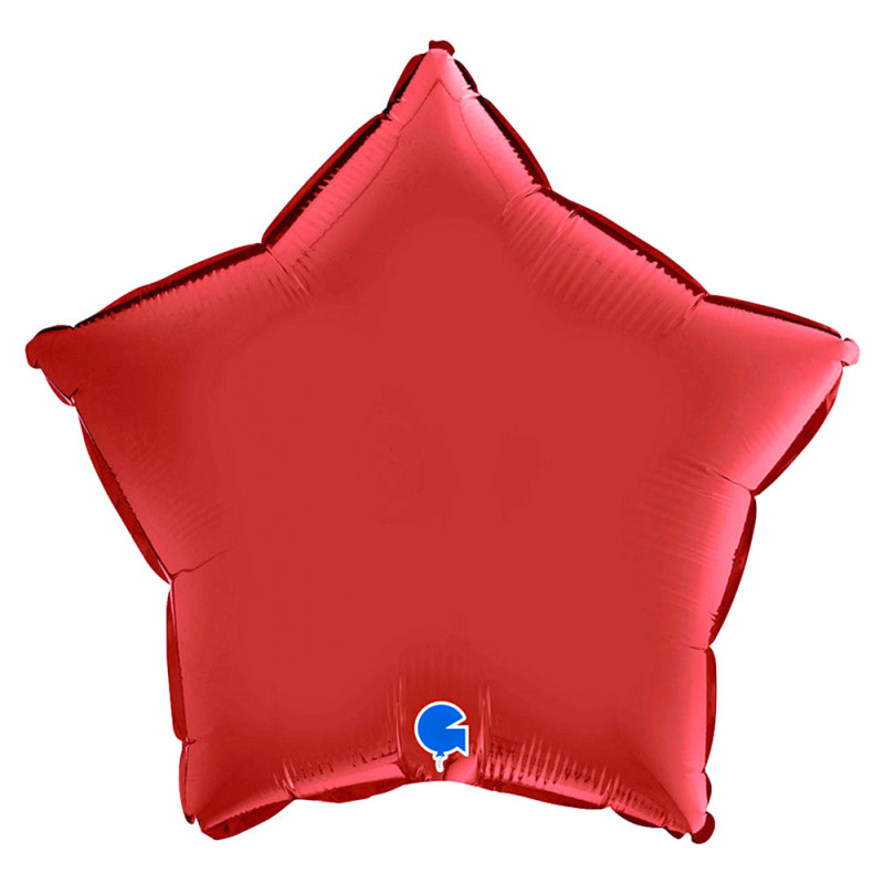 Folieballong Stjärna Satin Röd