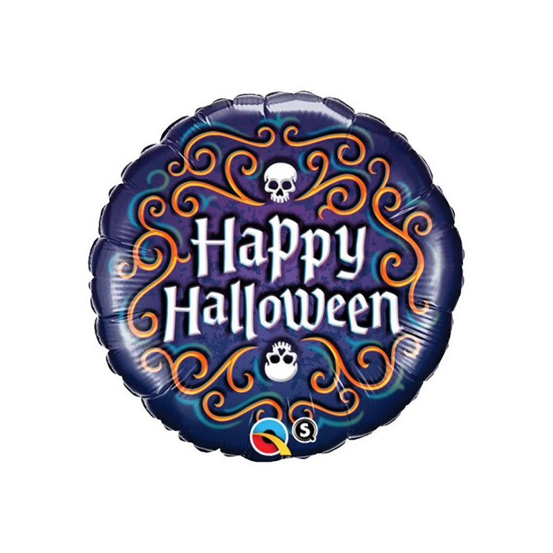 Folieballong Happy Halloween Döskalle