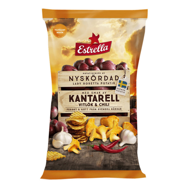 Estrella Nyskördad Kantarell Vitlök/Chili - 250 gram