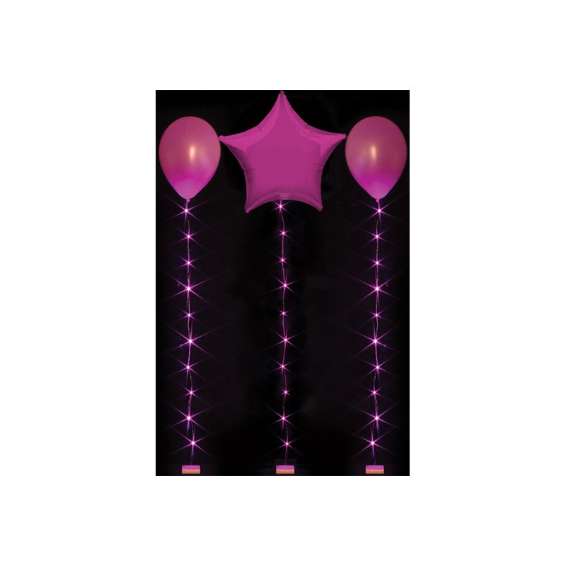LED-slinga för Ballonger - Rosa 1.0 m