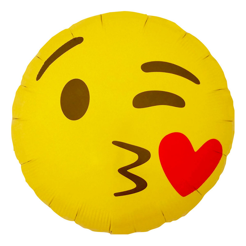 Emoji Kissing Heart Folieballong