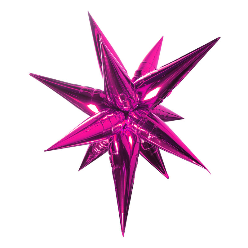Folieballong 3D Stjärna Rosa