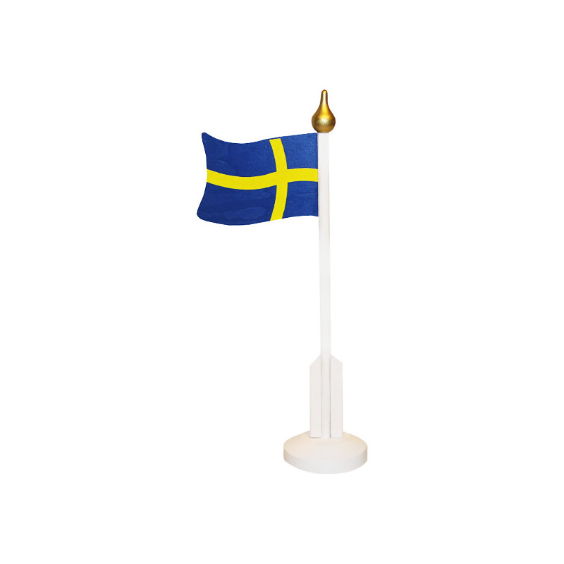 Bordsflagga Sverige i Trä