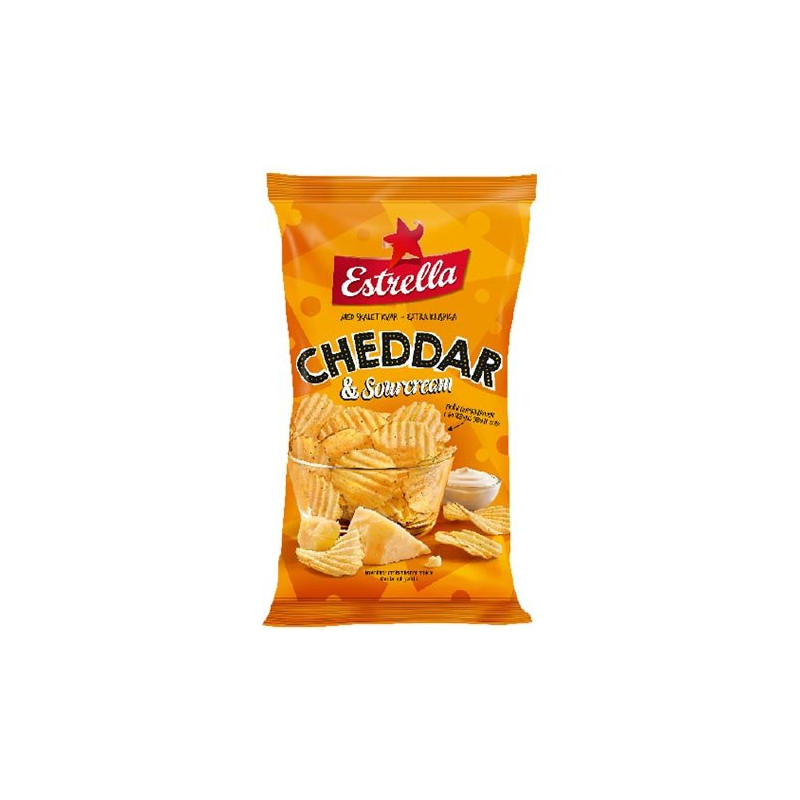 Estrella Cheddar & Sourcream Chips - 175 gram