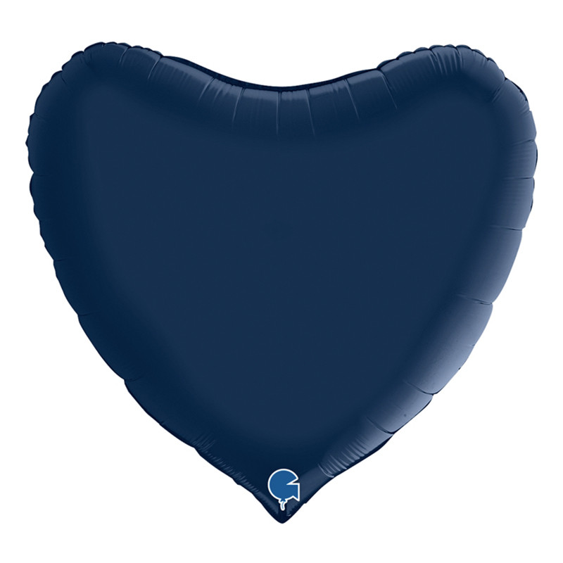 Folieballong Hjärta Stort Mörkblå