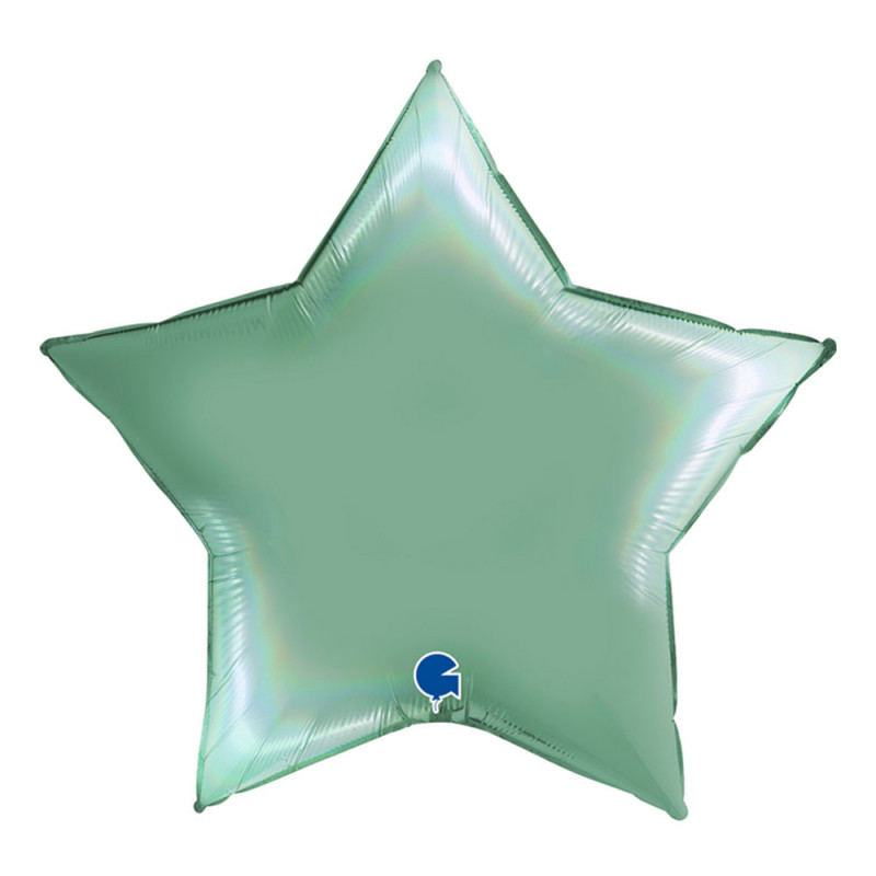 Folieballong Stjärna Regnbågsskiftande Tiffany - 91 cm