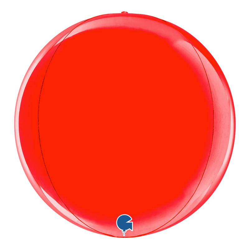 Folieballong Globe Röd