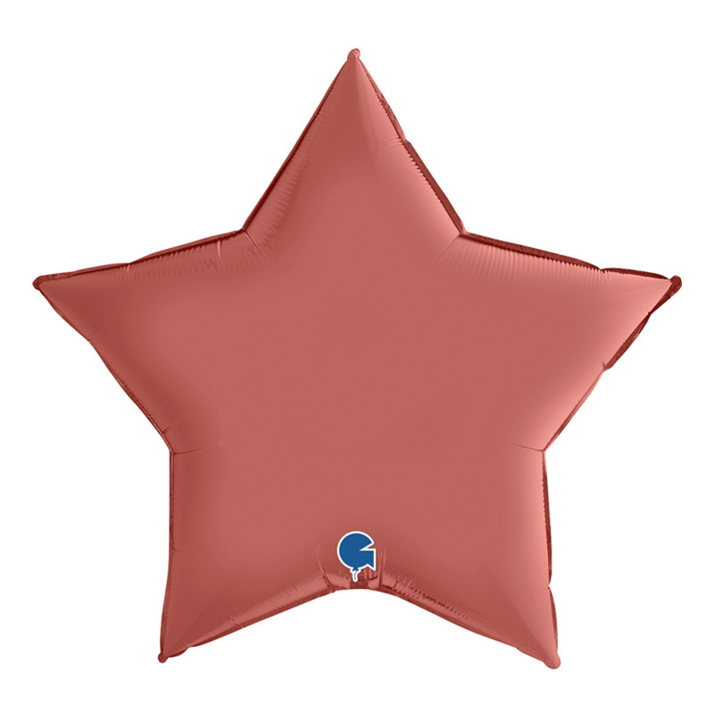 Folieballong Stjärna Satin Roséguld - 91 cm