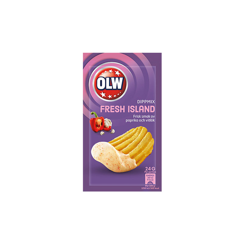 OLW Fresh Island Garlic Chips - 24 gram