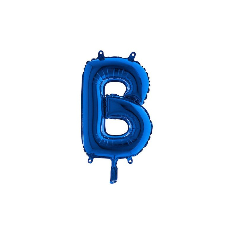 Bokstavsballong Mini Blå Metallic - Bokstav B