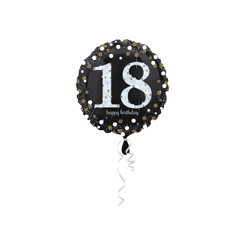Folieballong Sparkling Birthday 18