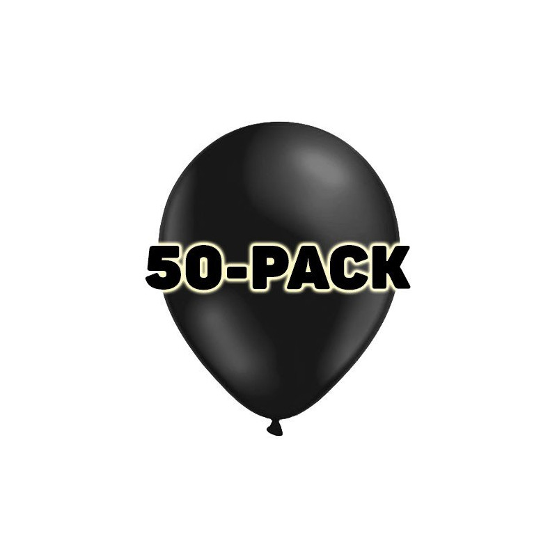 Ballonger Svarta Metallic - 50-pack