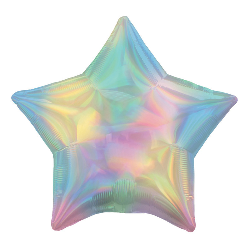 Folieballong Stjärna Regnbågsfärgad