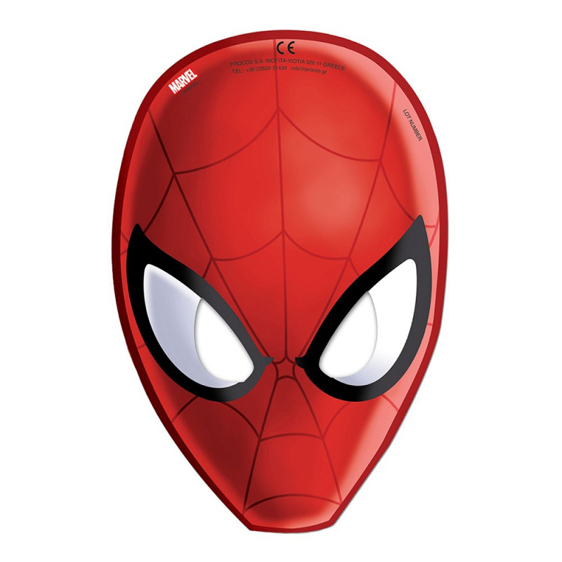 Pappmasker Spiderman - 6-pack