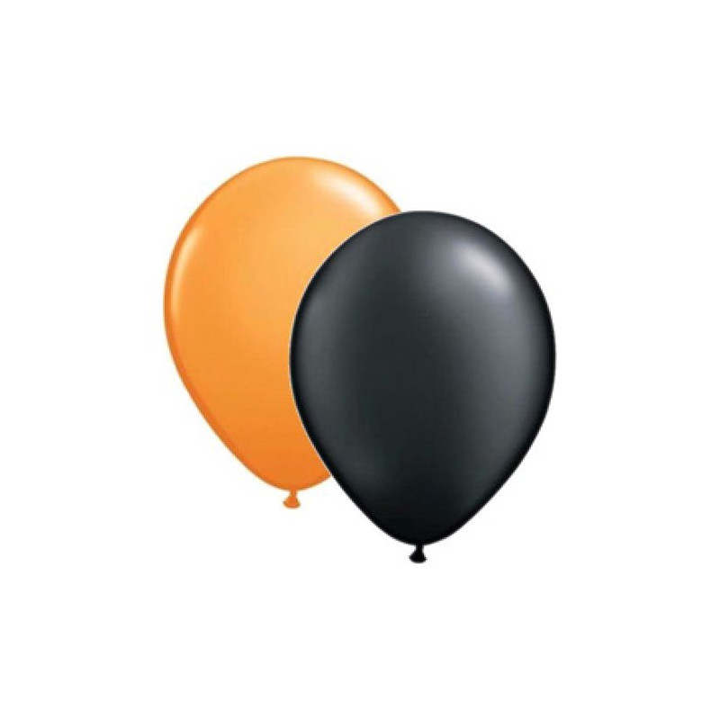 Ballonger Svart/Orange - 50-pack