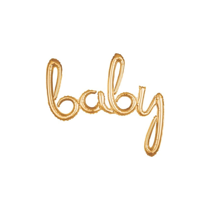 Bokstavsballong Baby Guldfärgad