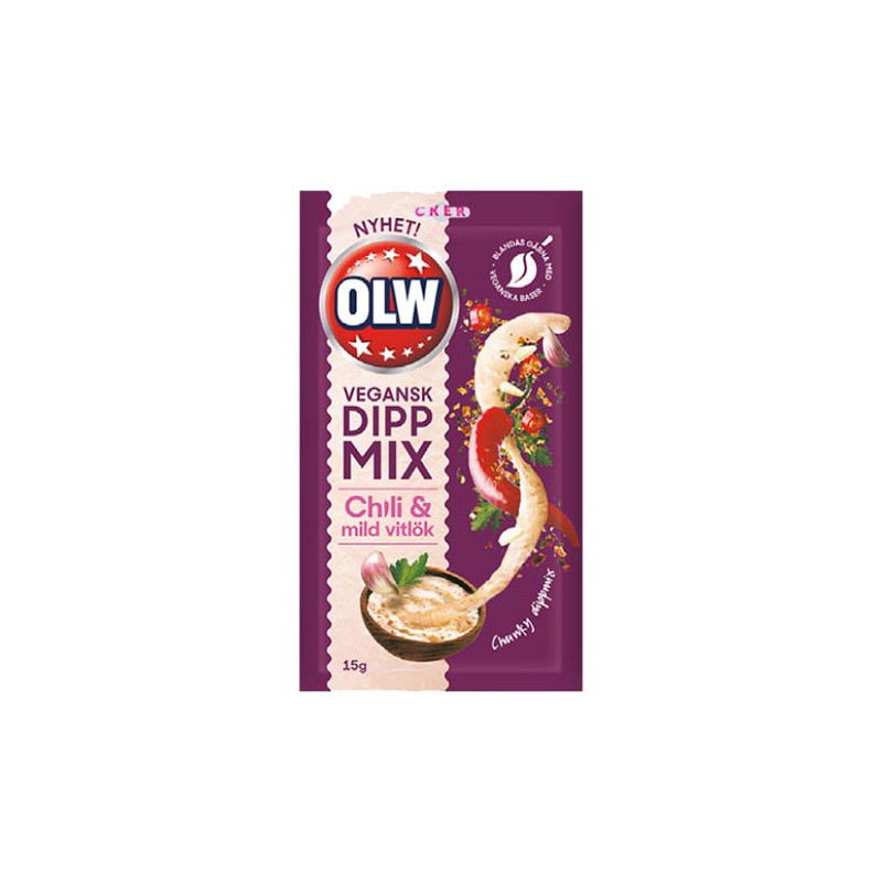 OLW Dippmix Chili & Mild Vitlök Vegan - 15 gram