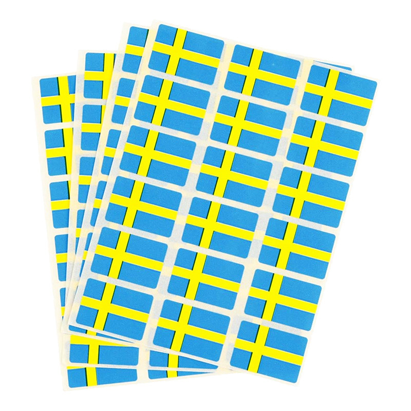 Stickersflaggor Sverige - 72-pack