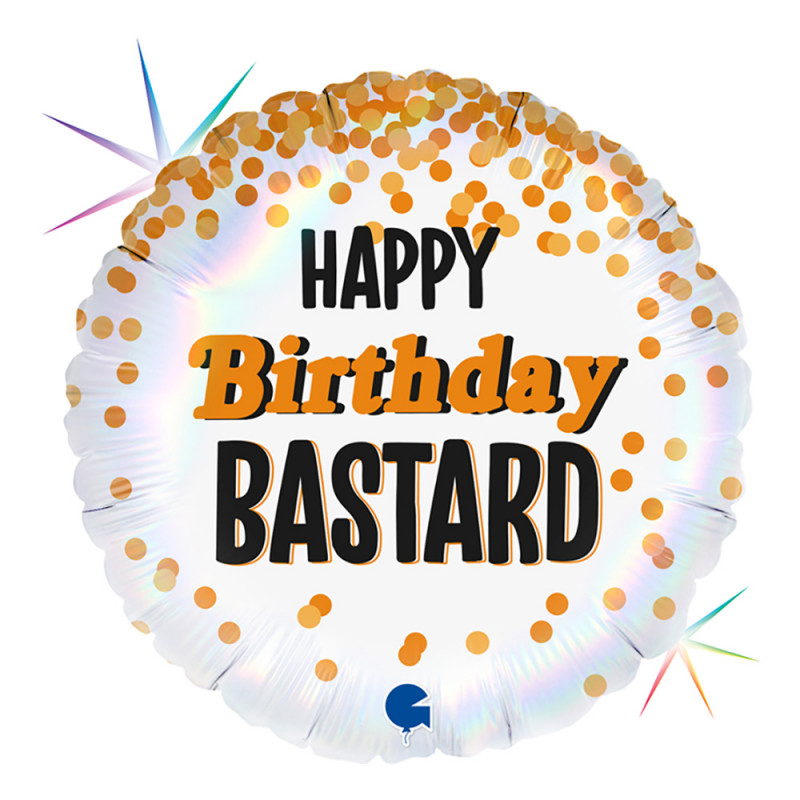 Folieballong Happy Birthday Bastard