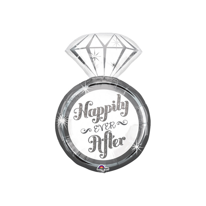 Folieballong Vigselring Happily Ever After