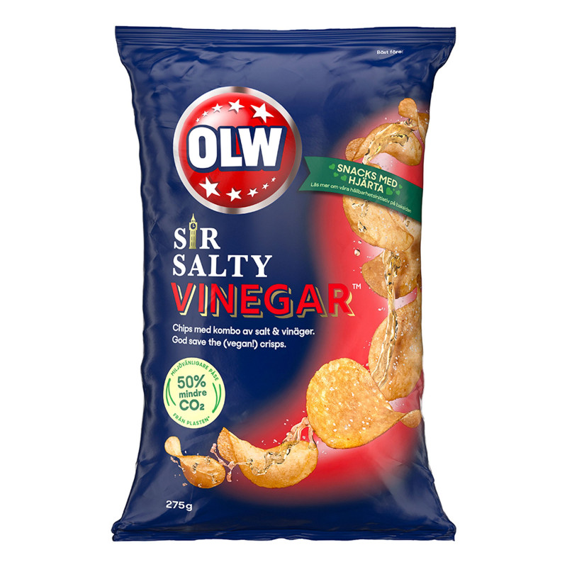 OLW Salty Vinegar Chips 275 gram - 275 gram