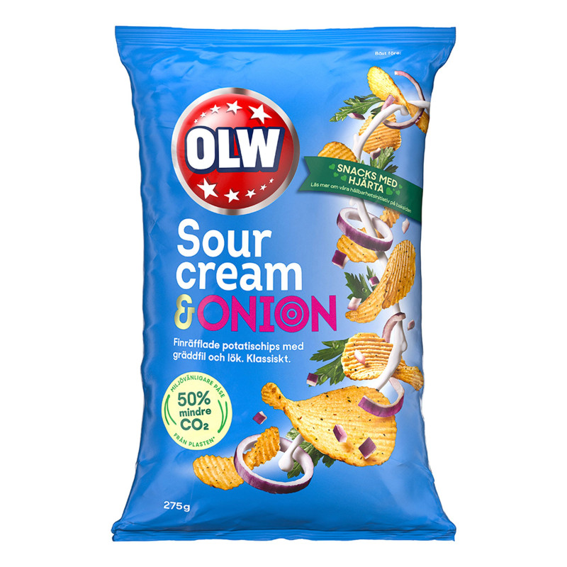 OLW Sourcream & Onion Chips 275 gram - 275 gram