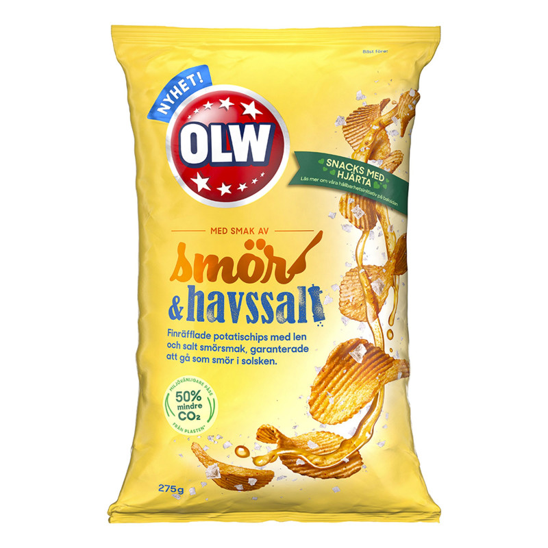 OLW Smör & Havssalt Chips 275 gram - 275 gram