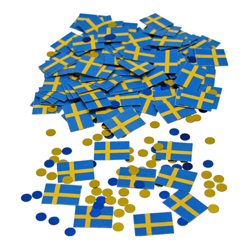 Konfetti Sverigeflagga