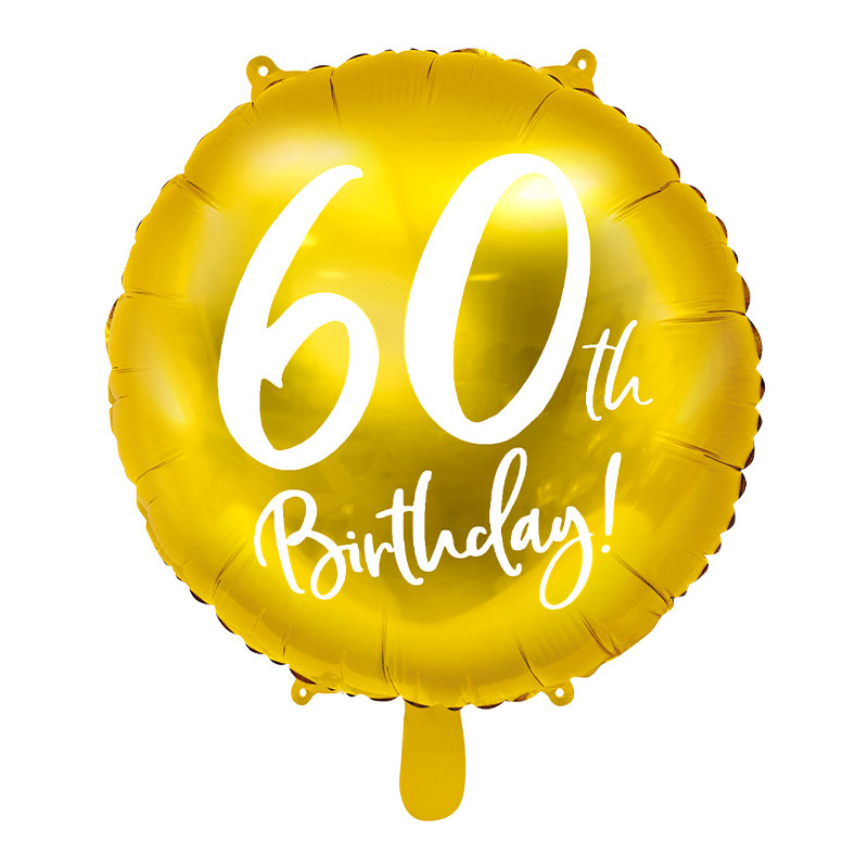 Folieballong Rund 60th Birthday 45cm