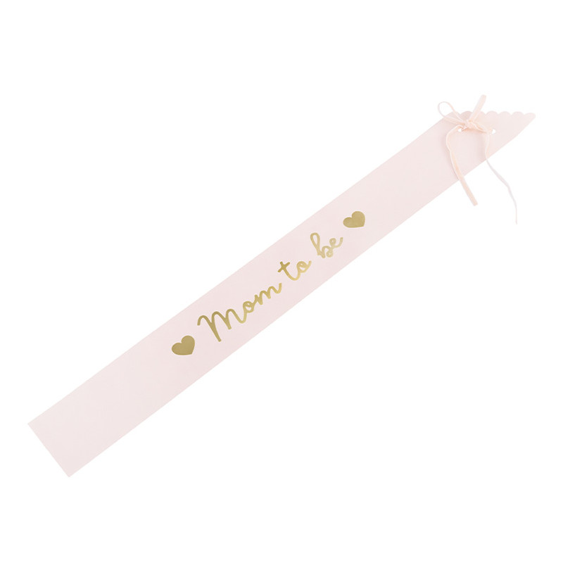 Sash \"Mom To Be\" Rosa Baby Shower 75cm