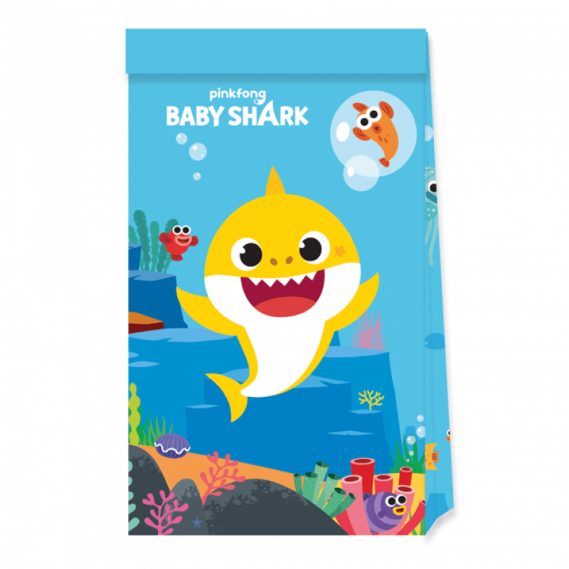 Godispåsar Baby Shark, papp 4-pack