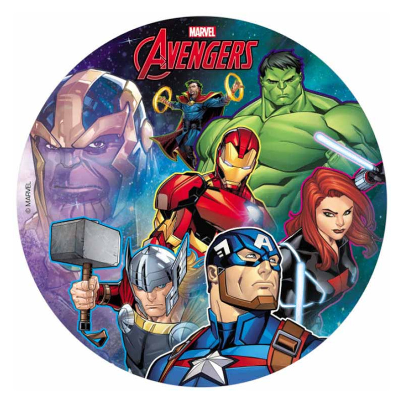 Tårtbild häftiga Avengers 20 cm