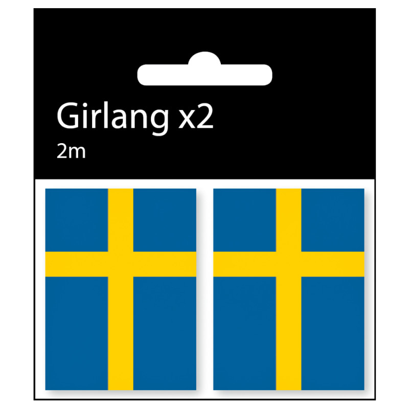 Flaggirlang Dekoration Sverige X-tra Mini