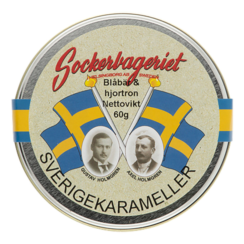 Sverigekarameller i Plåtask - 60 gram
