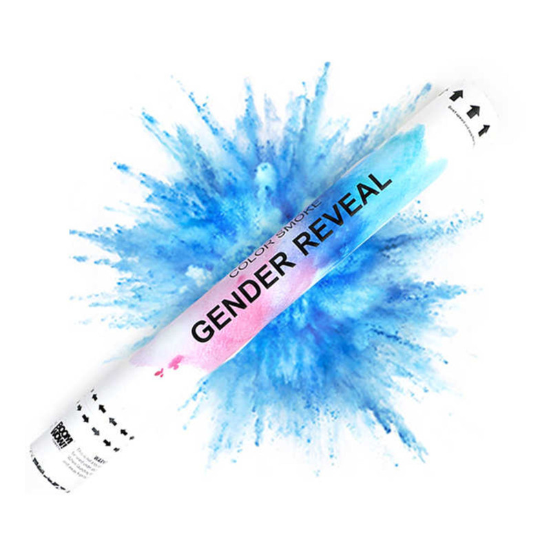 Konfettikanon Pulver Gender Reveal - Blå