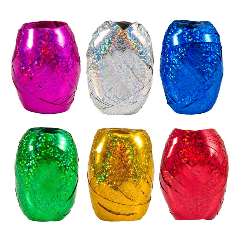Ballongsnören Färgmix Glitter - 6-pack